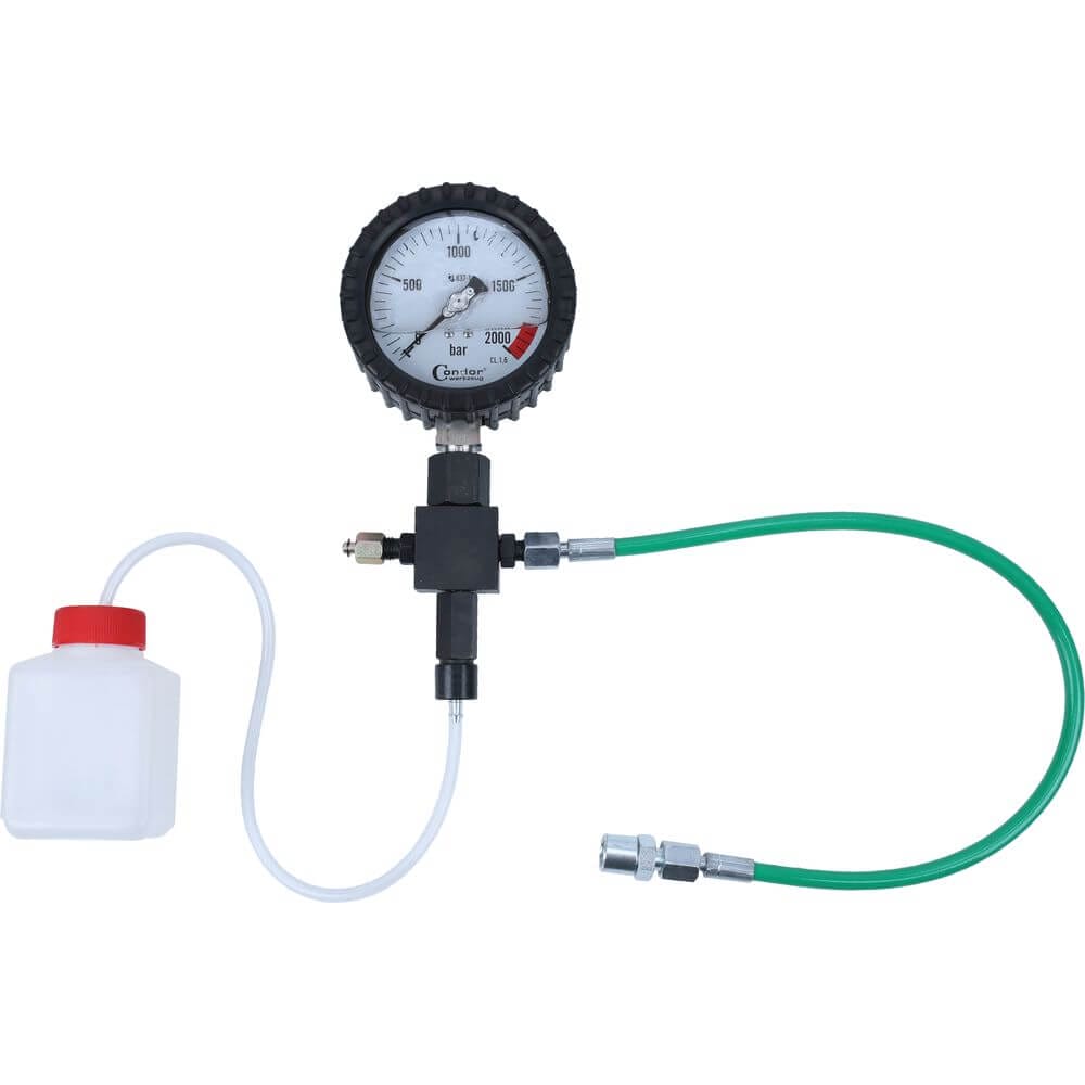 Druckprüfgerät mit Manometer für Benzin-Einspritzanlagen