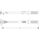 Drehmomentschlüssel 1/2", 40 - 200 Nm - HAZET 5122-2CLT