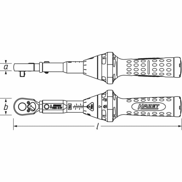 Drehmomentschlüssel HAZET 1/4", 1 - 9 Nm