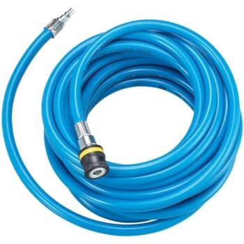 Druckluftschlauch PVC, blau, 9 x 14.5 mm, 10m, mit Sicherheitskupplung und Stecknippel