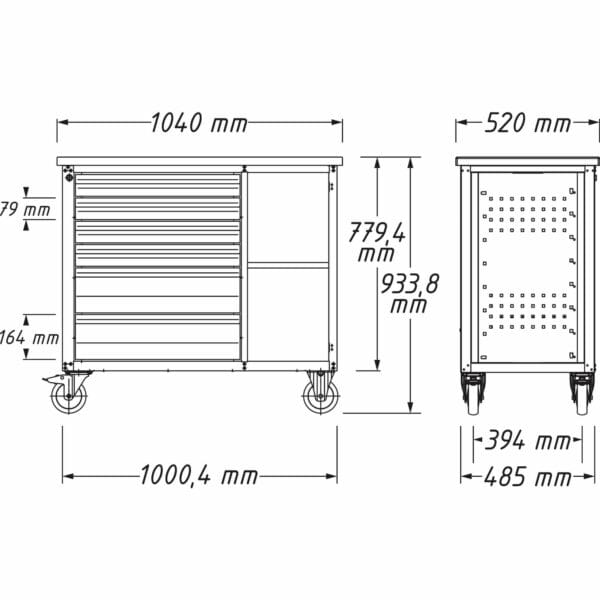 Fahrbare Werkbank 177W-7/169