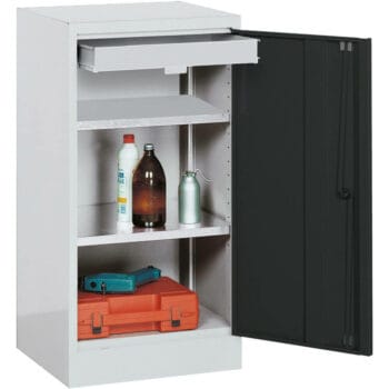 Flügeltürschrank, 1000x516x500 mm, 2 Fachböden, 1 Schublade