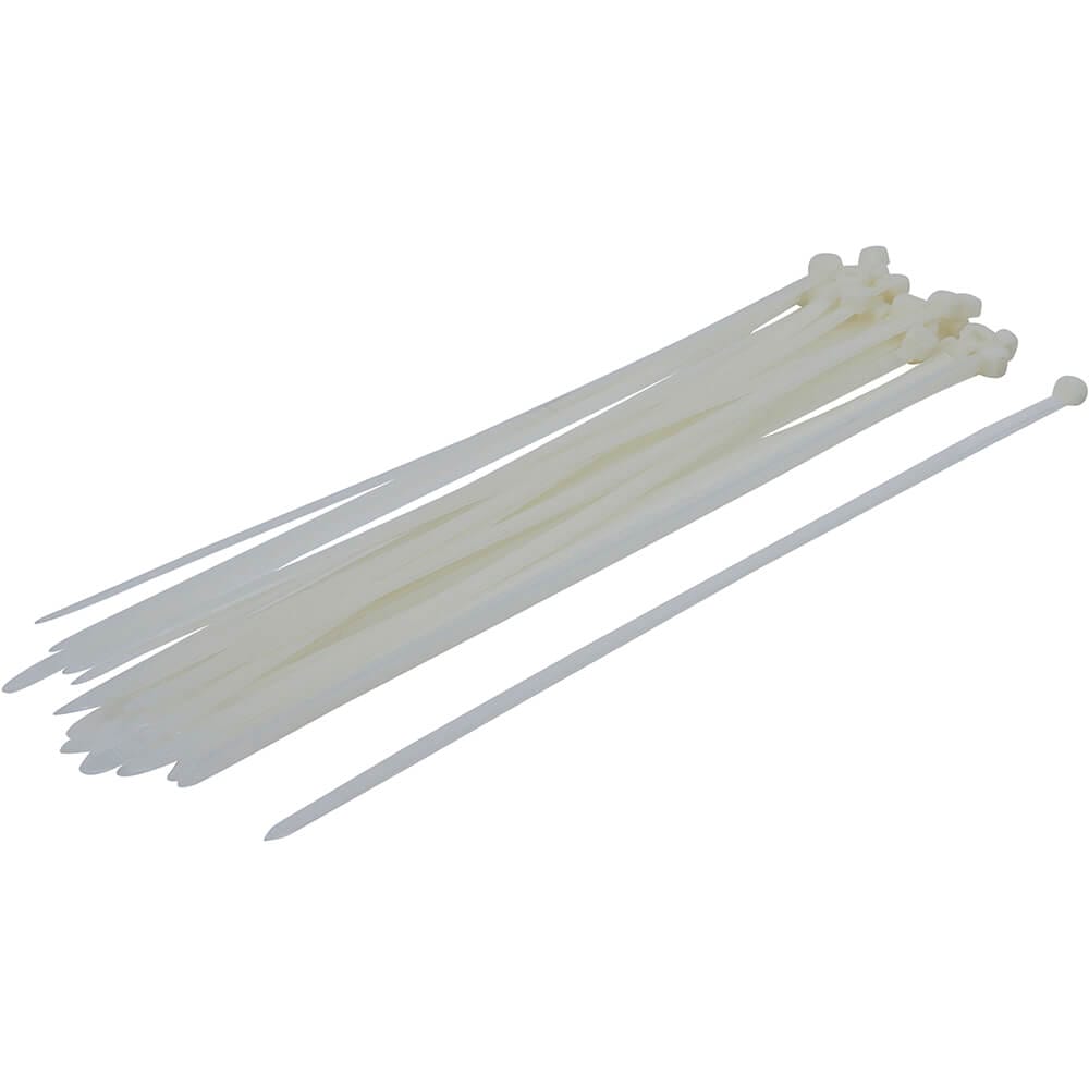 Kabelbinder-Sortiment weiß 8,0 x 400 mm 30-tlg. - BGS 80774